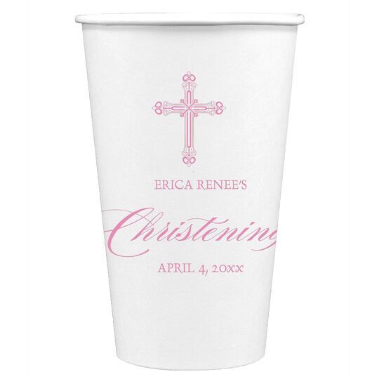 Religious Cross Paper Coffee Cups